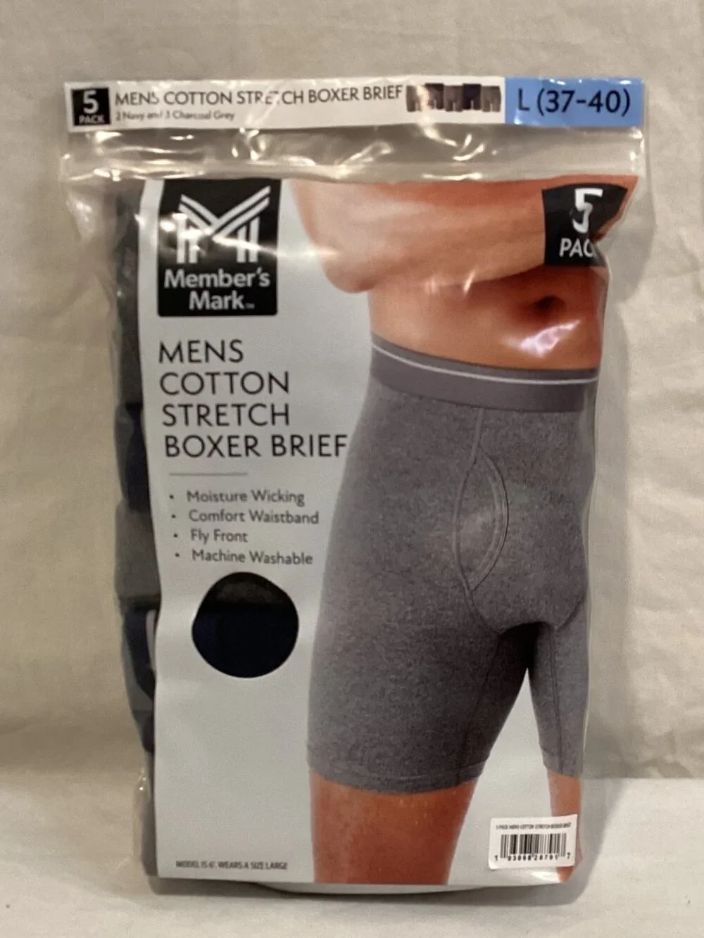 Member's Mark Men's 5-Pack Cotton Stretch Boxer Brief